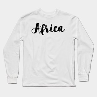 Africa lettering Long Sleeve T-Shirt